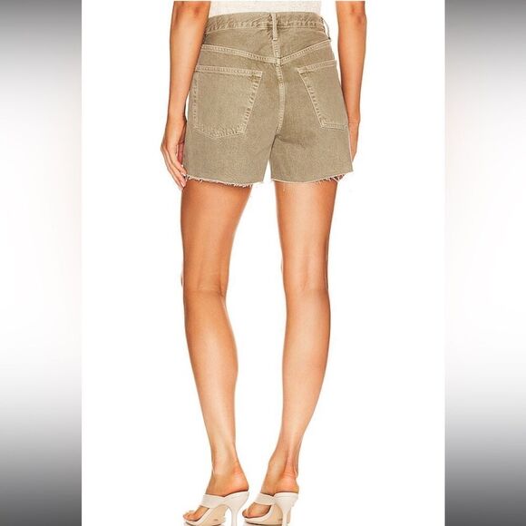 FRAME Le Super High Short in Stoned Moss - Picture 3 of 9